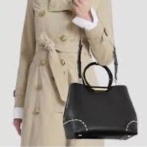 Michael Kors, medium leather black tote with gold hardware